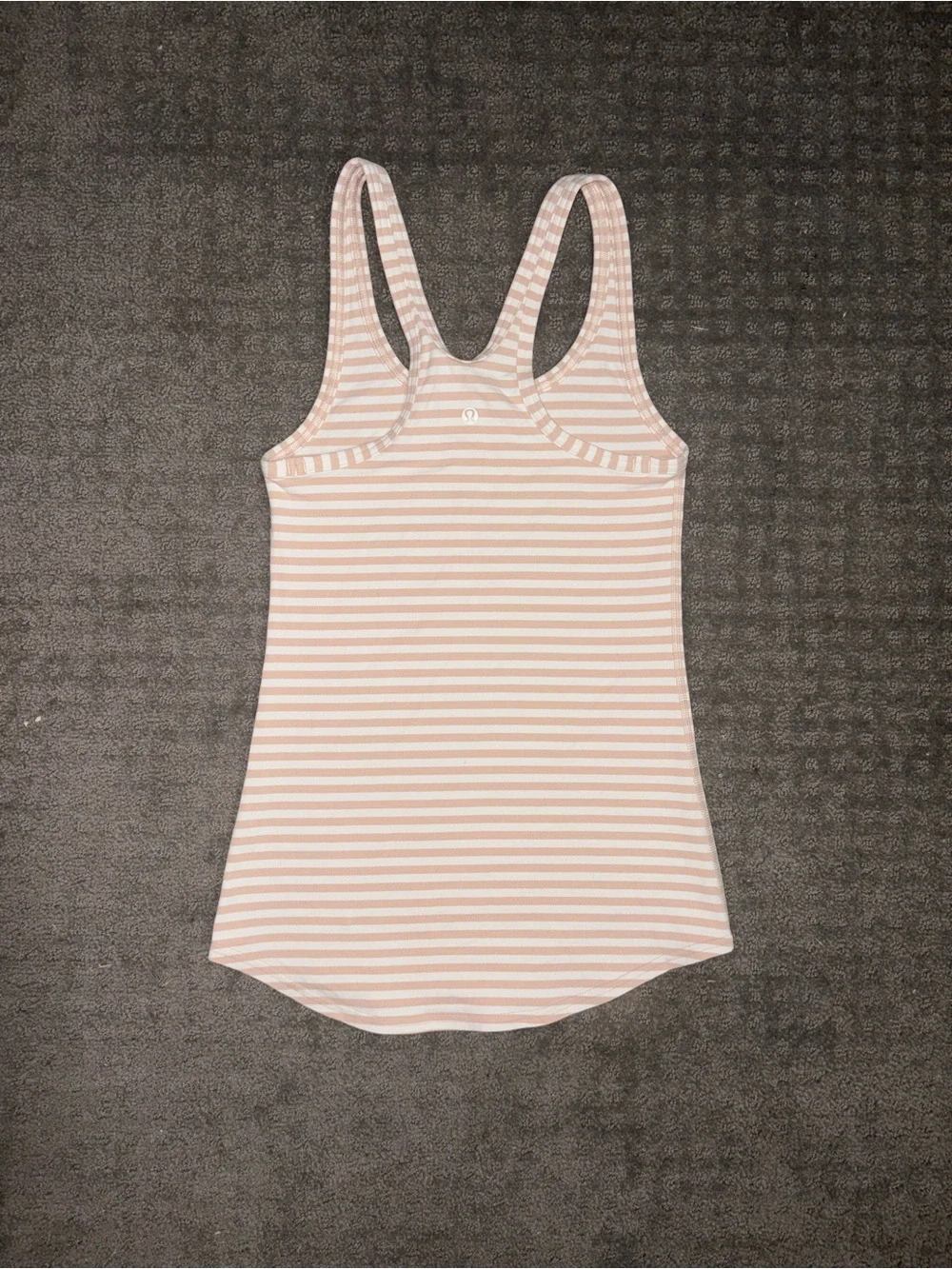 lululemon athletica Striped Racerback Tank in Pink and White